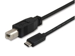 Cabo de Dados EQUIP (USB B - USB-C - 1 m - Preto)
