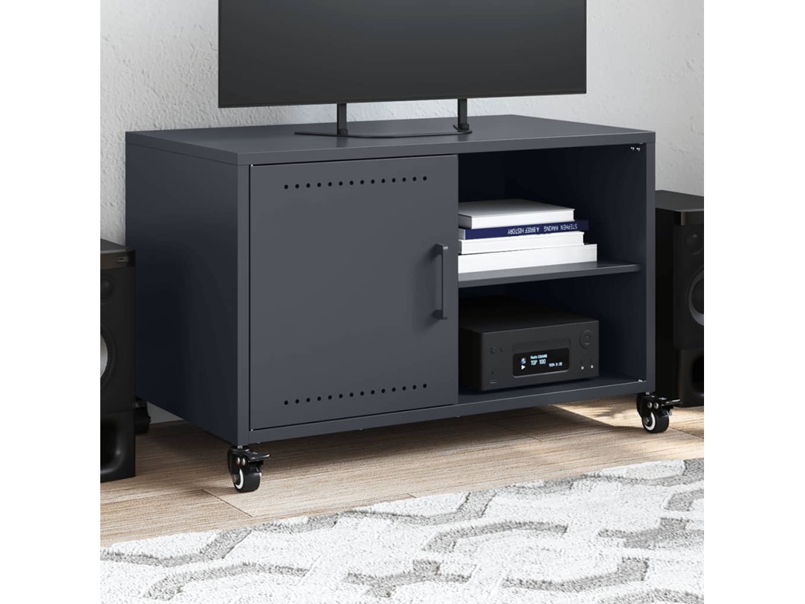 Vidaxl Móvel De Tv 68x39x43,5 Cm Aço Antracite