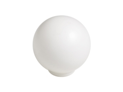 Pacote com 50 Puxadores de Bola Abs de 29 mm de Diâmetro Branco Fosco HARDWAREXCHANGE