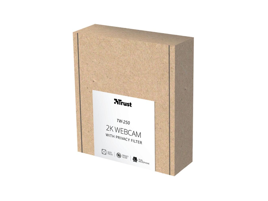 Webcam TRUST Tw-250 2560x1440 Pixels USB 2.0 Preto