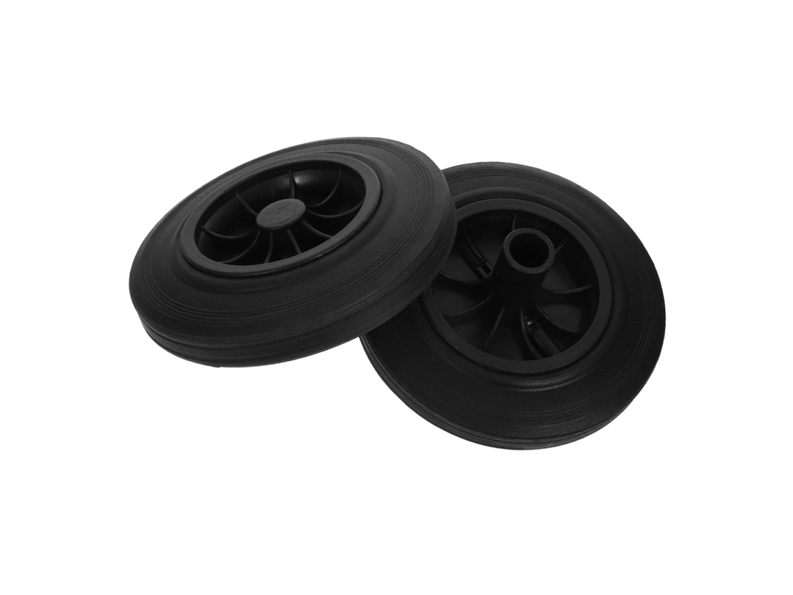 Conjunto de 2 Rodas de Substituição para Lixeira Dupla, Feitas de Borracha Resistente. SFUSHOS
