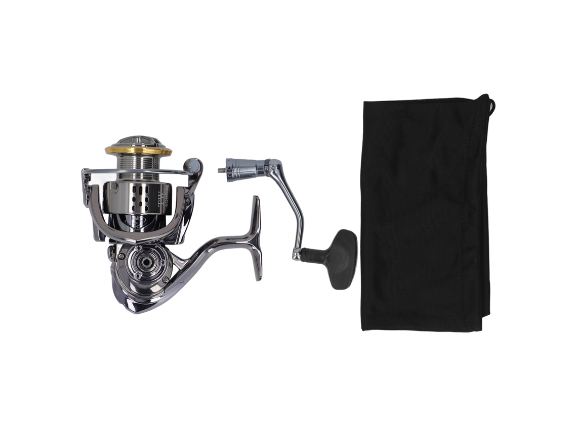Molinete de Pesca Spinning Tw4000, Alumínio, 5.5:1, com Grip, para Água Doce e Salgada S/MARCA