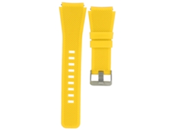 Bracelete De Silicone 22mm Monocromático Amarelo Para Samsung Galaxy Watch 46/gear S3