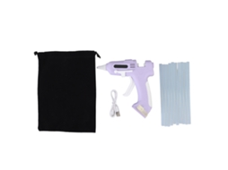 Aetheria kit de Cola Quente Elétrica Sem Fio com 10 Bastões de 7mm Alta Adesão para Casa e Artesanato Roxo