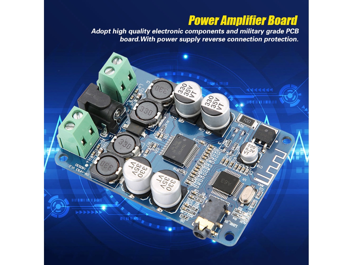 Laxiscreed Amplificador De Áudio Bluetooth Com Aux Para Som De Alta Qualidade E Compatível Com Bluetooth V2.1