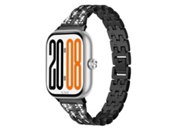 Bracelete para Honor Watch X5 XIAOMOYU aço inoxidável com diamantes preto