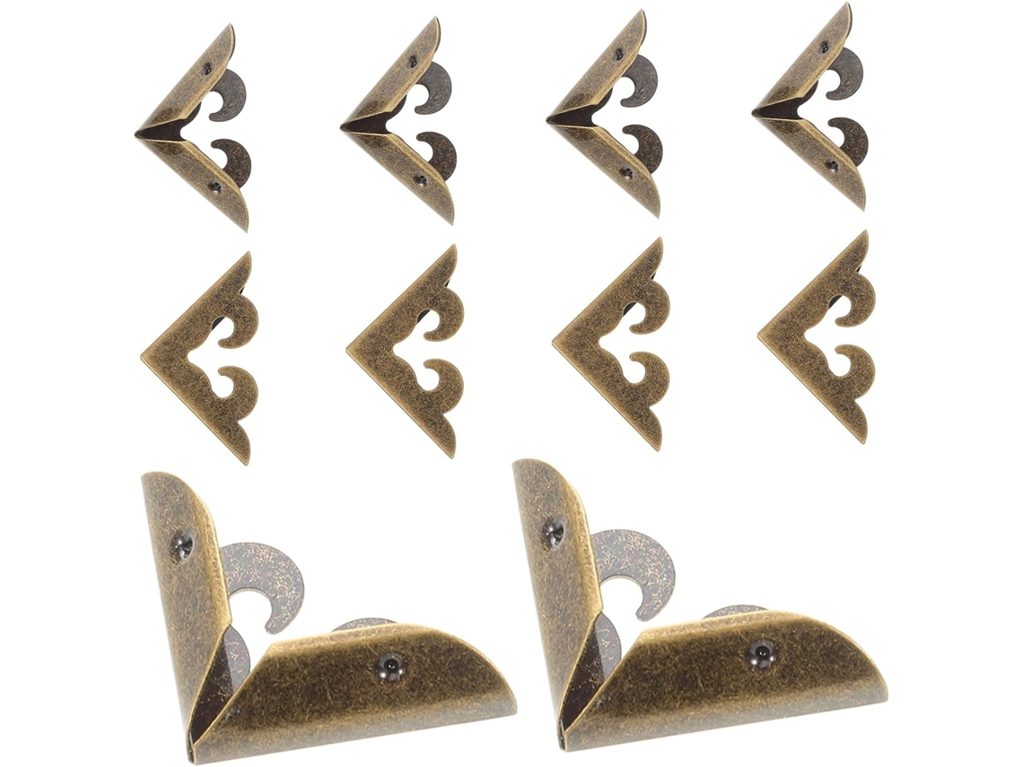 Pretyzoom Lote De 10 Moedas De Proteção Metálicas Vintage Para Livres E Álbuns Álbuns, Metal Couleur Bronze,