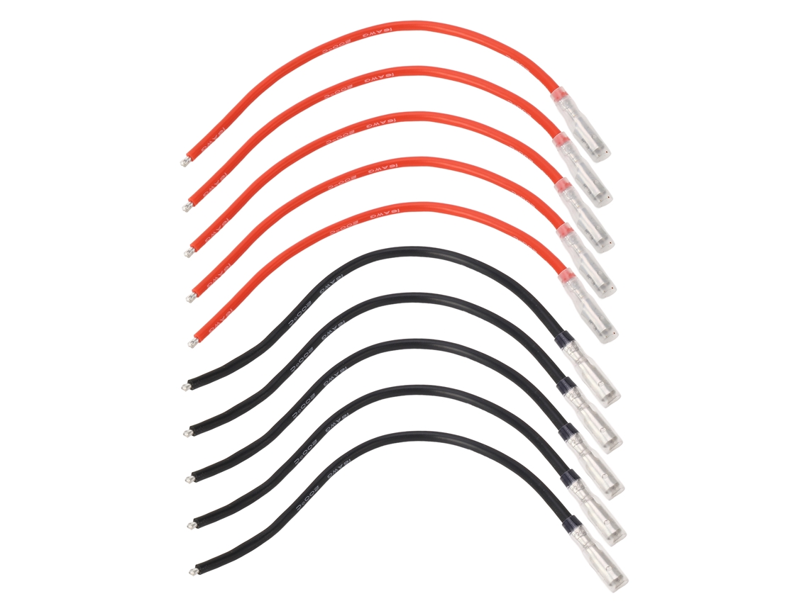 10pcs Cabo de Motor de Escova RC com Conector Banana 4mm, Fio de Silicone 16awg para Axial Scx10, Redcat, Gen8 S/MARCA