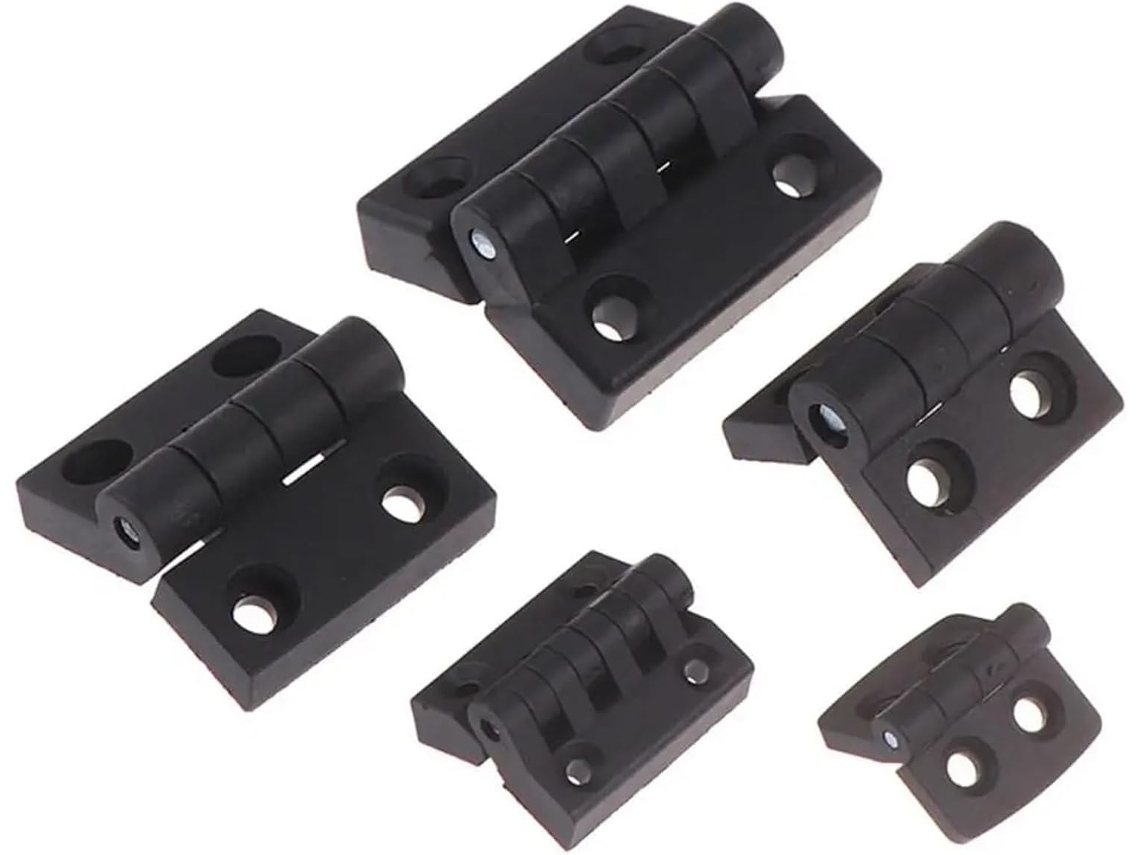 Dobradiça De Porta Em Plástico Abs, Preta, Para Armários E Móveis, 1 Peça 52x45mm