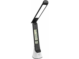 Candeeiro de Mesa Led Recarregável Usb com Calendário Temperatura Brilho Ajustável 3 Cores de Iluminação Criativa Luz de Teto Branca
