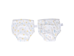 Primerox 2pcs Calcinhas de Treino Bebê Algodão Puro Reutilizáveis Cintura Elástica Tamanho M