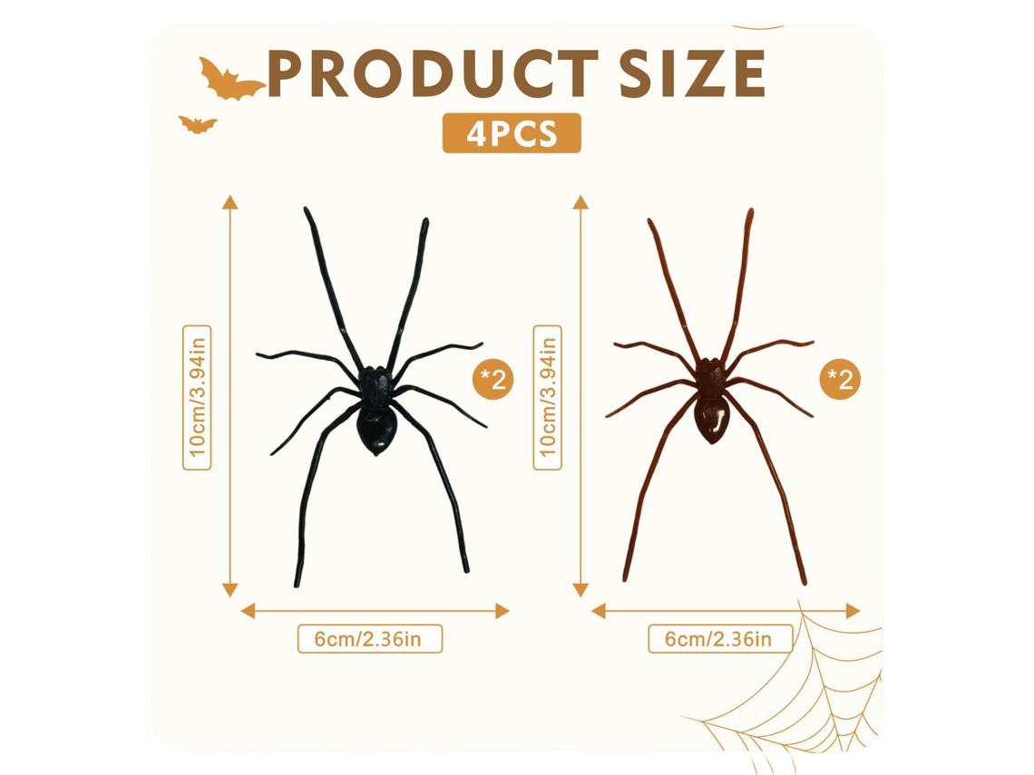 Laxiscreed Aranha De Plástico Para Decoração E Escapadinhas Divertidas