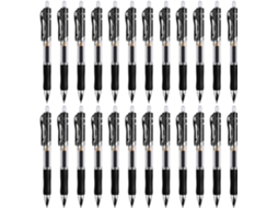 Canetas Em Gel, Adequadas Para Escritório E Escola, 0,5 Mm, Retráteis,