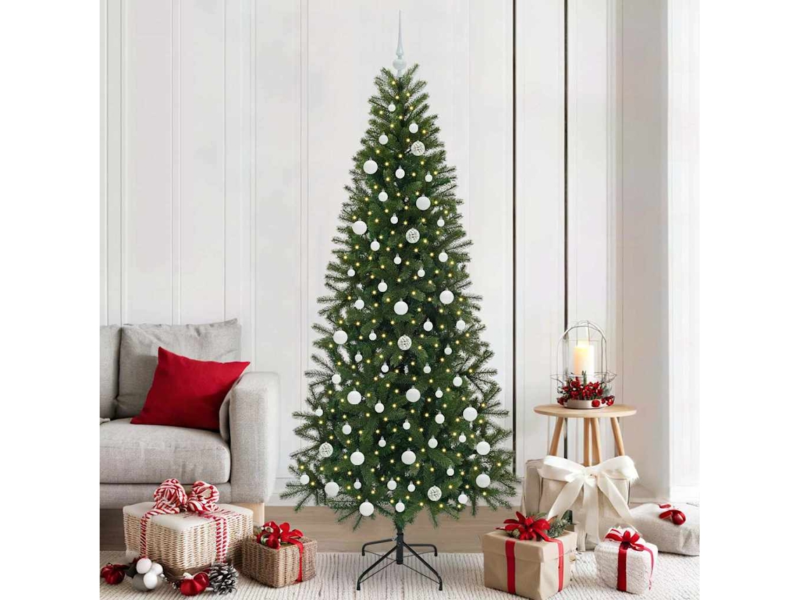 Vidaxl Árvore De Natal Artificial Verde 210 Cm Pe E Pvc