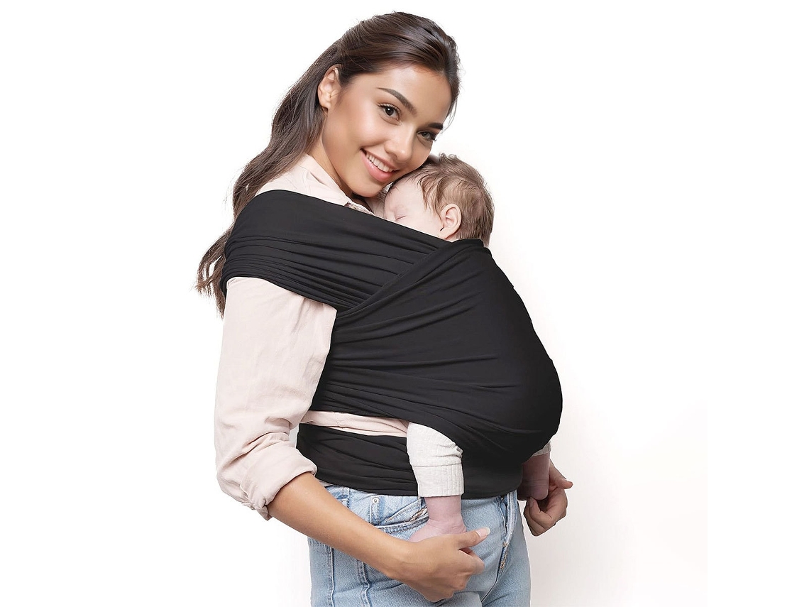 Elysve Porta-bebé Tipo Sling 3a 36 Meses, Preto