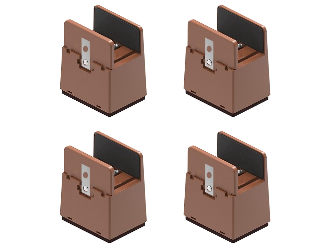 Lurelia Elevador Para Móveis, 4x, Ajustável, Reforçado, Em Plástico, Para Cama, Sofá E Mesa, 10 Cm, Preto/castanho, Uso Rápido