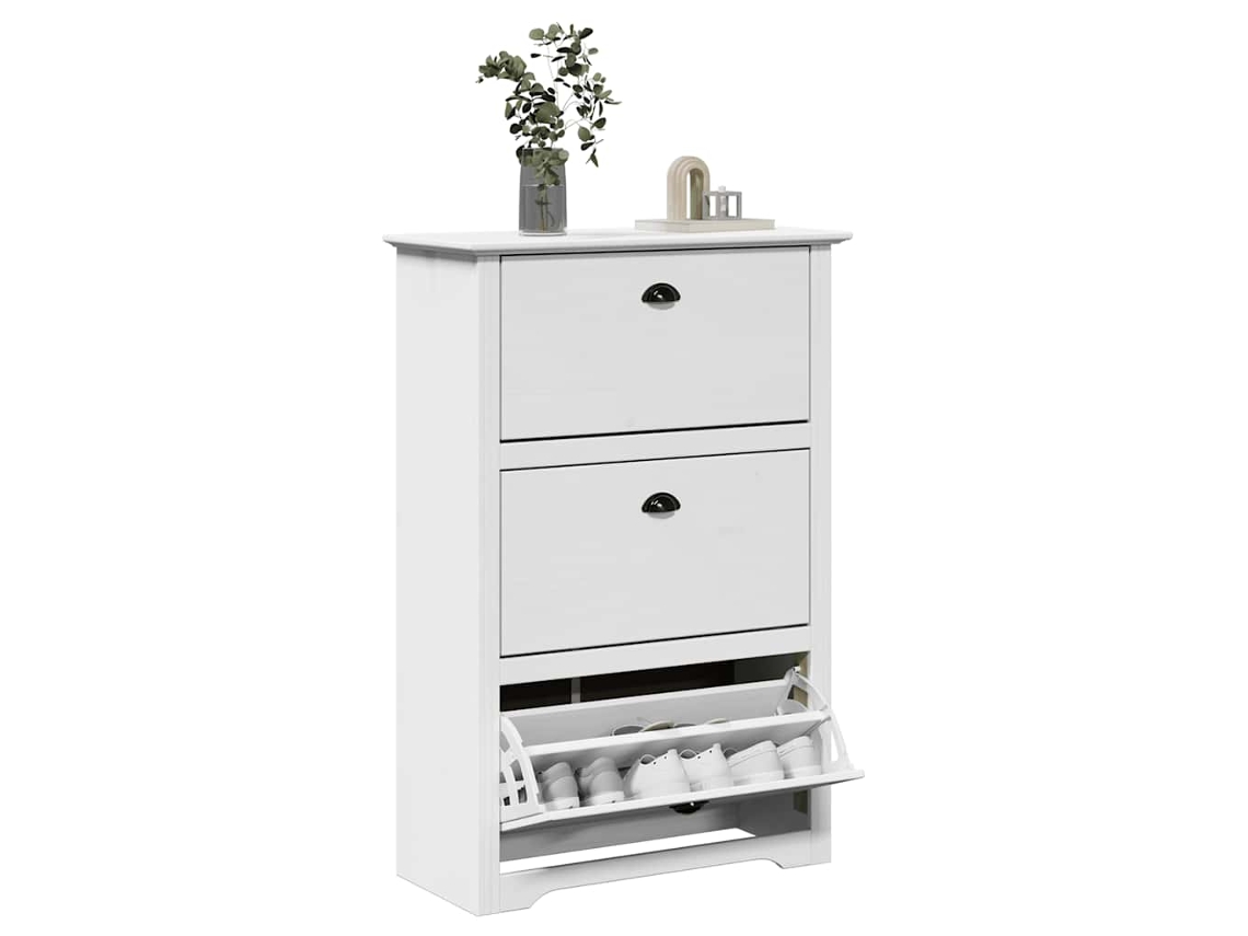 Vidaxl Sapateira Bodo 80x35x118 Cm Branco