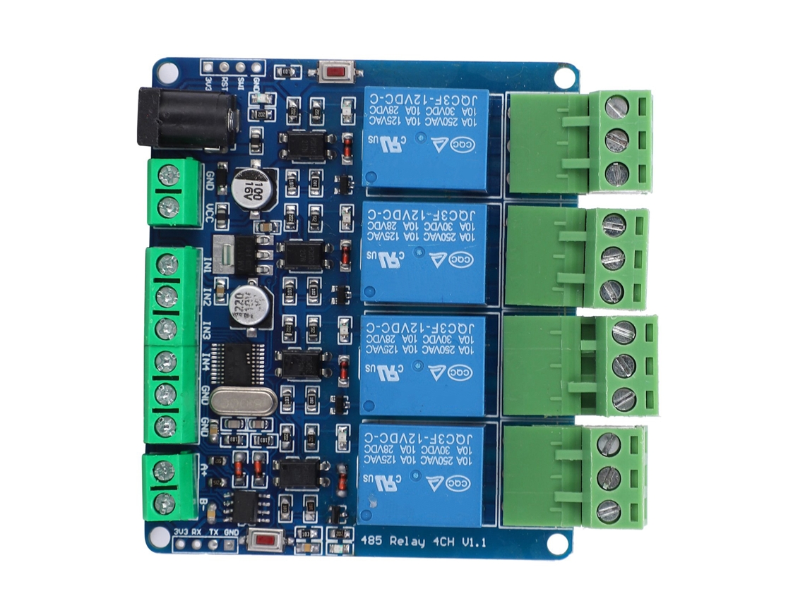 Módulo De Rele De 4 Canais Laxiscreed Com Alta Precisão E Suporte Para Comunicação Rs485/ttl