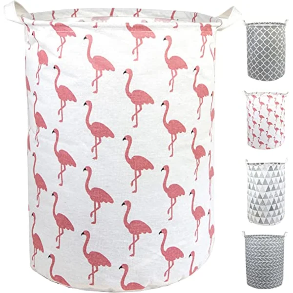/ea/ Cesto de Roupa Suja em Malha Dobrável de 41* 30cm e Saco para Roupa BRILVIBERA (flamingo)