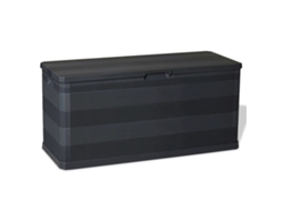 Caixa De Arrumação Para Jardim Vidaxl Preto Plástico (117x45x56 Cm)