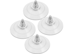 Conjunto De 4 Ventosas Transparentes Pvc Com Porcas, Parafusos E