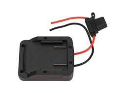 Adaptador de bateria de lítio de 18 V com conector ABS integrado e porta-fusível para ferramentas elétricas de 12 V