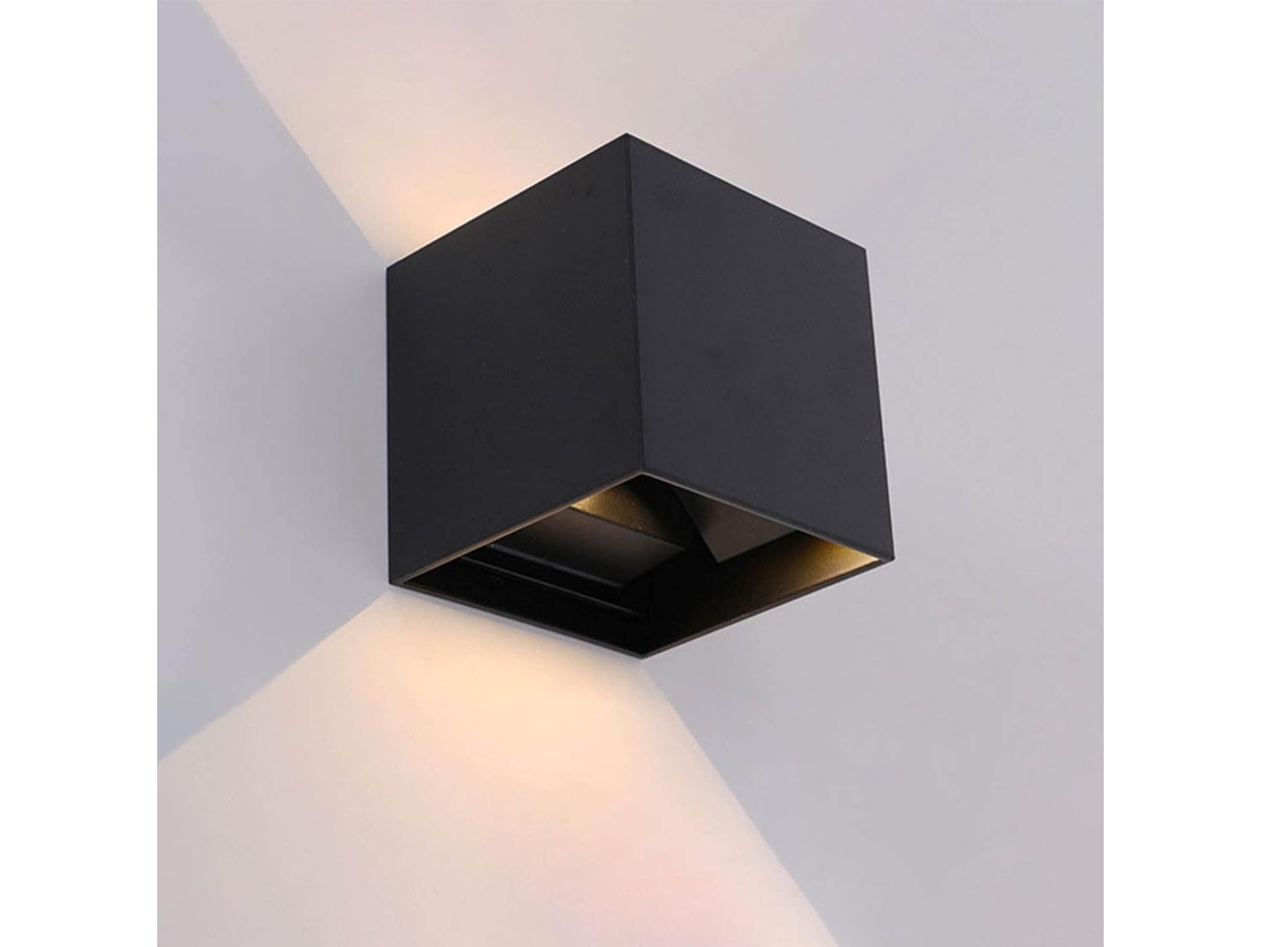 Luminária De Parede Led Quadrada De 6w Com Iluminação Para Cima E Para Baixo, Moderna, Para Sala De Gokoco