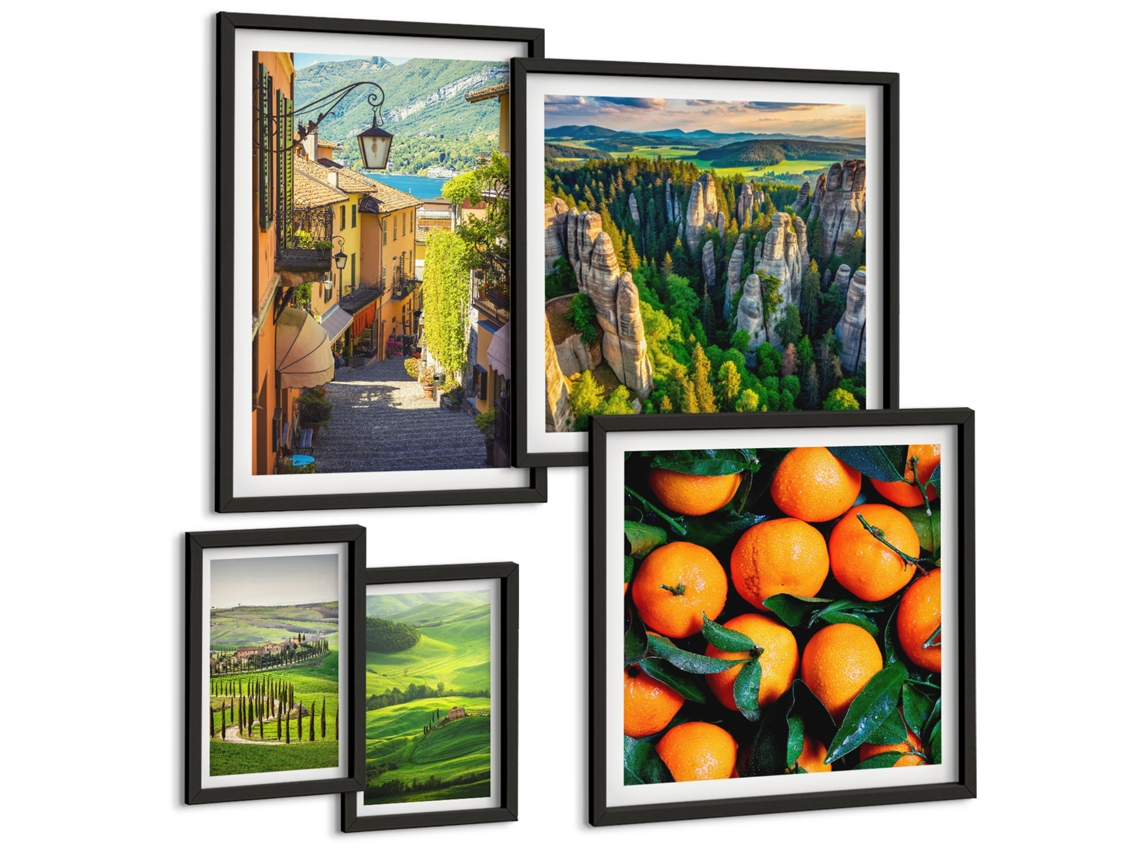 Conjunto De Pinturas Encantadoras Paisagens Rurais Espelharte (5 Peças)