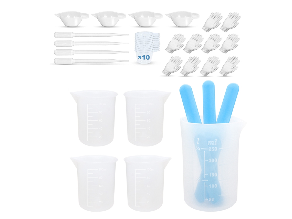 Conjunto de Copos Medidores de Silicone 250 + 100ml AQUAFORGE