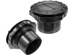 Conjunto de 2 saídas de ar rotativas para climatização de autocaravanas.