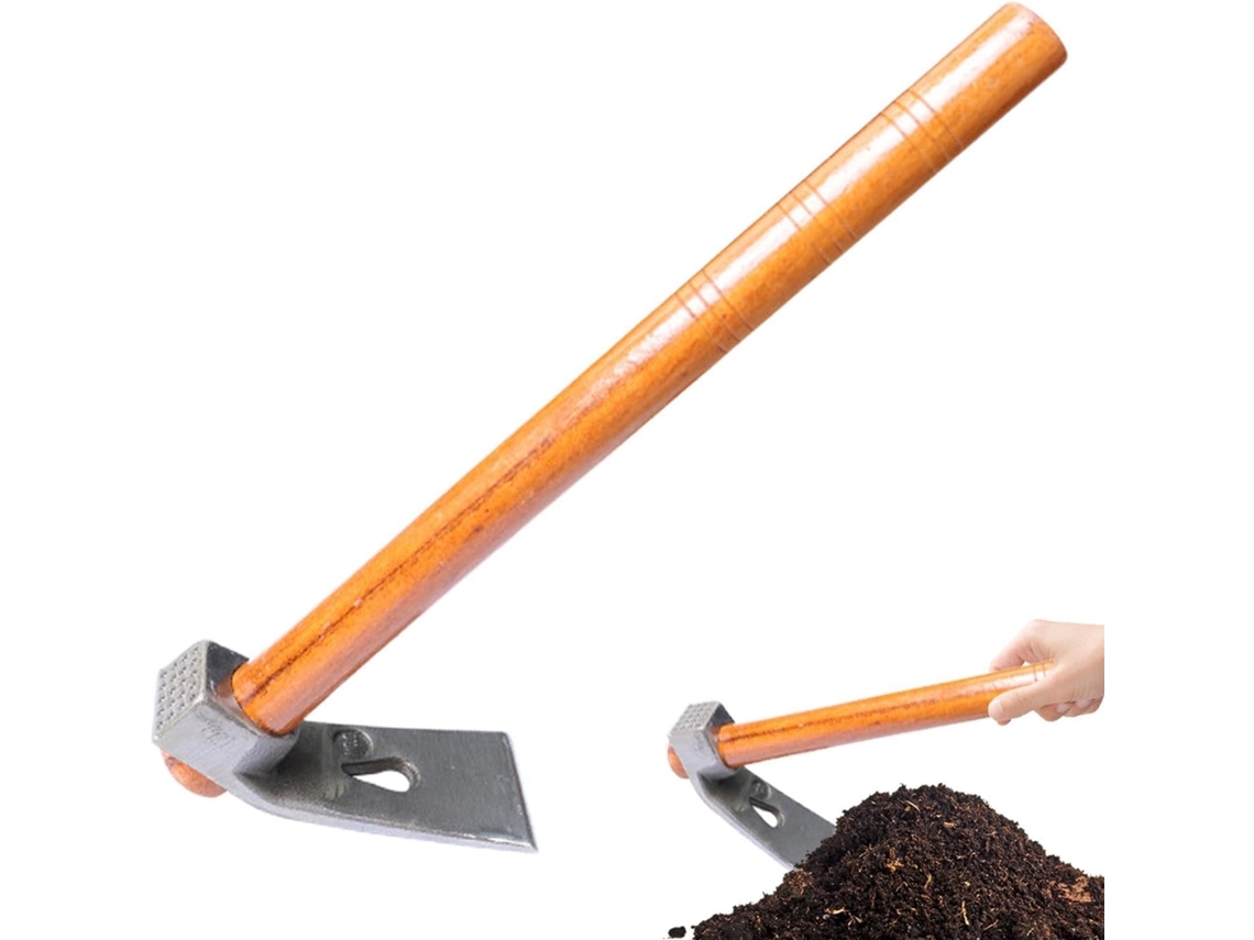 Enxada De Jardim Com Cabo De Madeira E Cultivador.