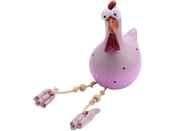 Galinha de Jardim Decorativa para Quintal, Estátua de Galinha e Enfeite para Jardim, Ideal para Ambientes Internos e Externos, Rosa BRILVIBERA