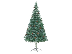 Vidaxl Árvore De Natal Artificial Com Pinhas 210 Cm