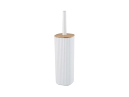 Porta escova de banheiro de bambu branco WENKO