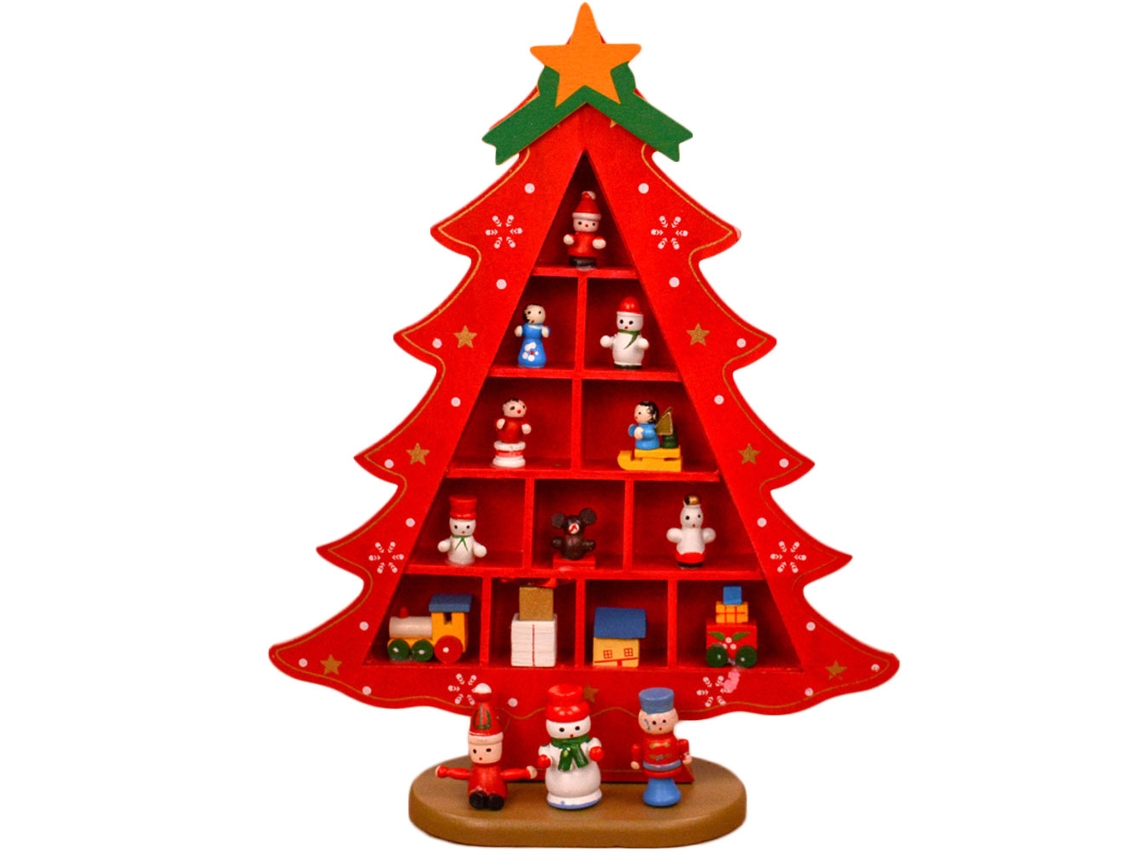 Decoração De Mesa Para Árvore De Natal Em Madeira