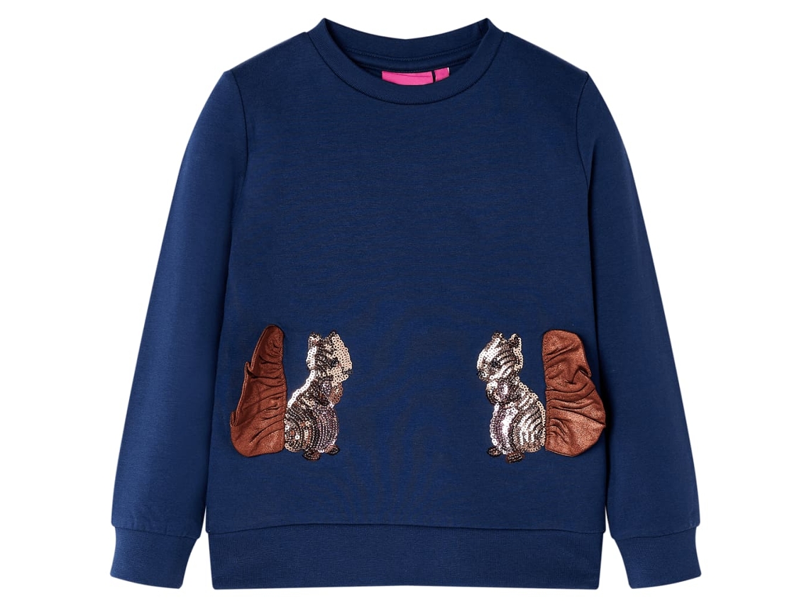 Sweatshirt Para Criança Azul-marinho 128