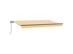 Conjunto 1 Toldo Retrátil Vidaxl Amarelo Tecido (350 X 200 Cm)