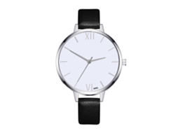 Relógio de Pulso Feminino Elegante de Quartzo com Dial Redondo Simples e Fino