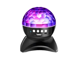 Luz de Palco EOOCOO (caixa de Som Bluetooth com Rotação de 360 Graus)
