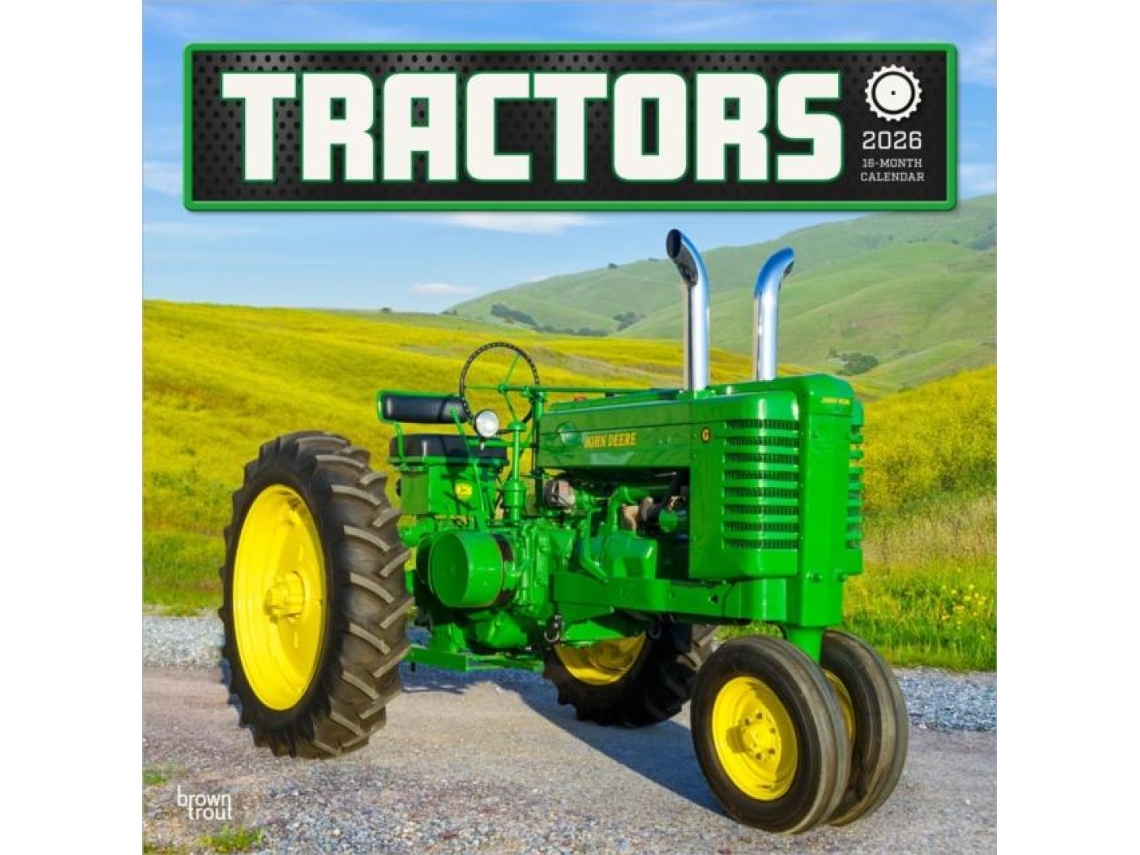 Livro Tractors 2026 Square Flap Calendar de BrownTrout Books (Inglês)