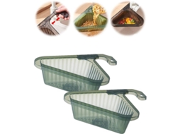 2026 canasta Colador Triangular para Fregadero de Cocina Linjou, Colador de Desagüe de Acero Inoxidable (verde)