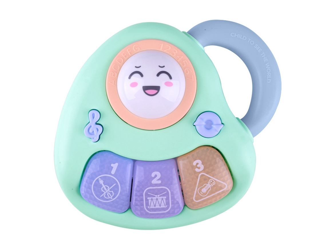 Ats piano Eléctrico Portátil para Bebés Piano Musical Infantil Niños Juguete Cartel Animado Azul
