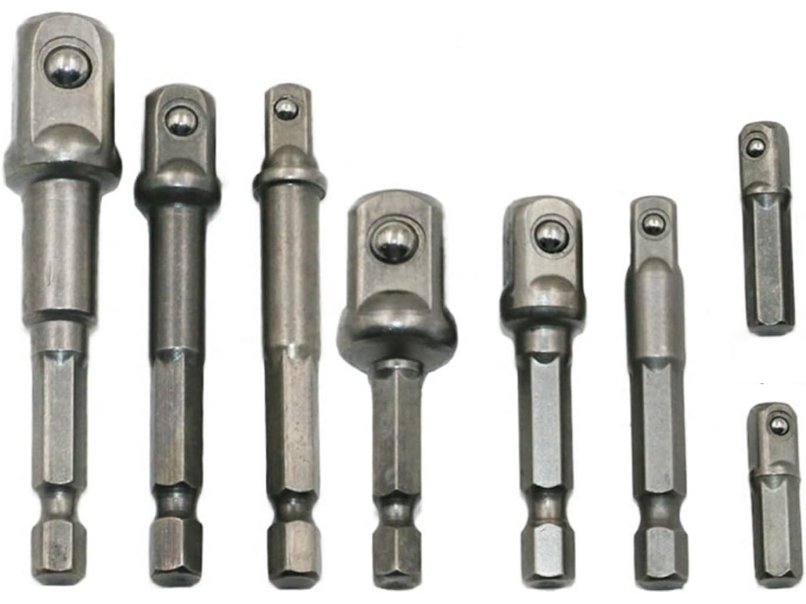 Conjunto De 8 Adaptadores Soquete Viagasafamido, 1 4, 3 8, 1 2 Polegadas, Extensão Para Chave De Impacto, Ideal Para