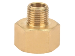 Adaptador De Conexão De Tubo De Latão Para Manômetro 1/4" Bspt Macho Para 1/2" Npt Fêmea