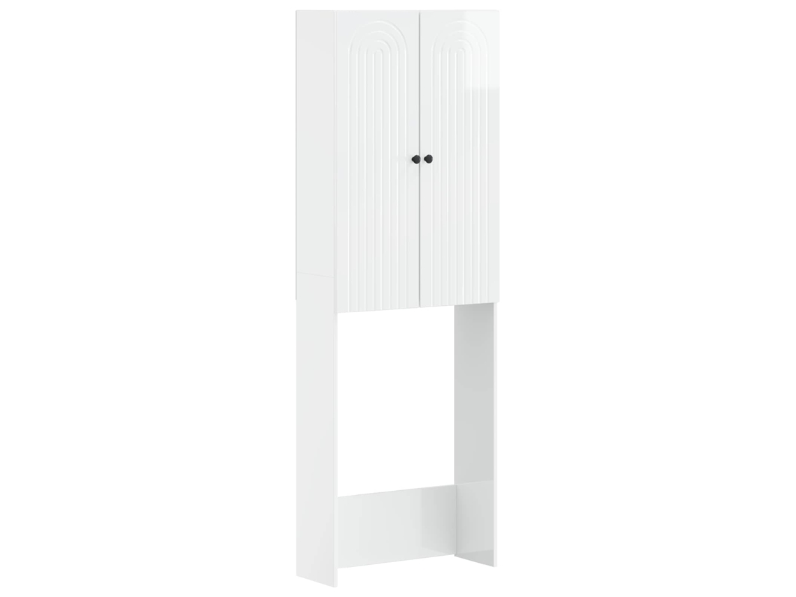 Vidaxl Armário De Banheiro Alkmaar Branco Brilhante 66 X 25,5 X 190 Cm