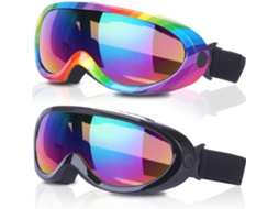 Óculos de Esqui, Pacote com 2 Preto Multicolorido/cor Arco íris, Neve BRILVIBERA