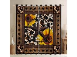 Cortinas Abstratas De Couro Vaca Para Crianças, Cortinas De Madeira Com Estampa Estrela Do Oeste Para Meninas, Meninos E
