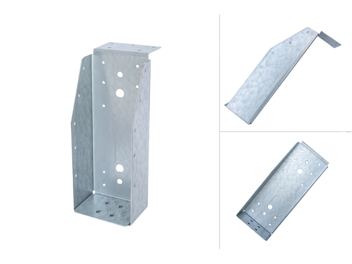 Wovar Suporte Para Vigas Pesado Com Lábio Galvanizado Para Vigas De 9,5 X 24,5 Cm - Por Peça
