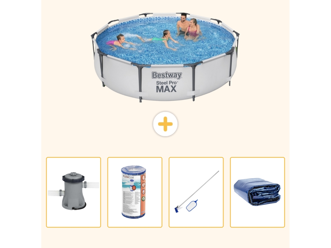 Bestway Piscina Bestway Steel Pro Max Redonda - 305x76 Cm - 5-peças S194