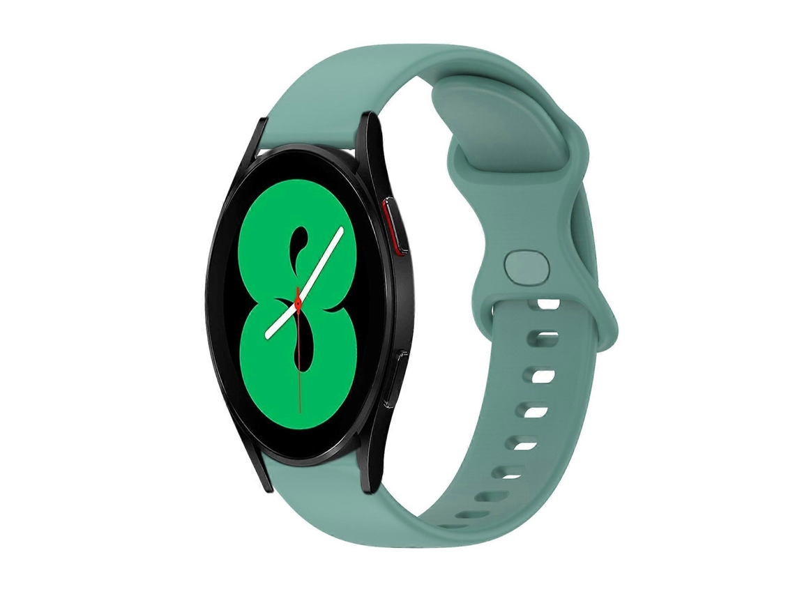Pulseira De Silicone De Cor Sólida Com Fecho Borboleta Para Samsung Galaxy Watch4 (44 Mm X 20 Mm).